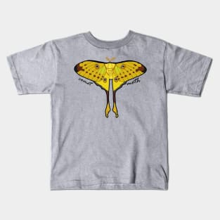 Comet Moth of Madagascar (with text) Kids T-Shirt